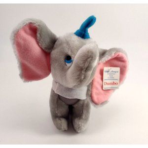 Vintage DUMBO Plush Walt Disney Toy Stuffed Animal Doll Flying Elephant With Tag